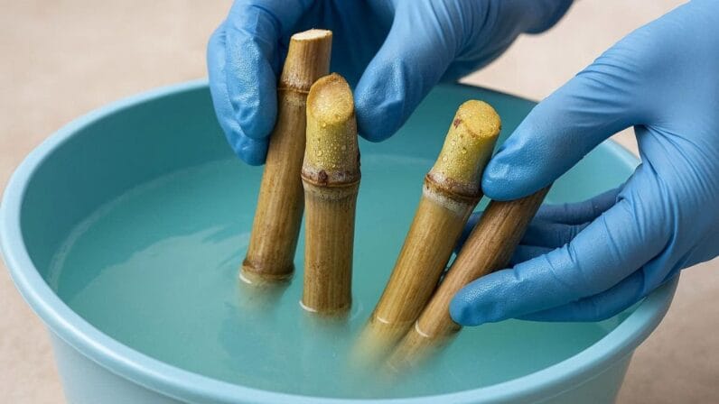 गन्ने की खेती का कैलेंडर 2026: बम्पर पैदावार पाने का सबसे सफल तरीका गन्ने के बीज का बाविस्टिन के घोल से उपचार