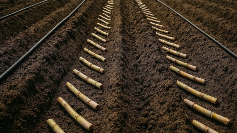 गन्ने की खेती का कैलेंडर 2026: बम्पर पैदावार पाने का सबसे सफल तरीका गन्ने की बुवाई की वैज्ञानिक ट्रेंच विधि