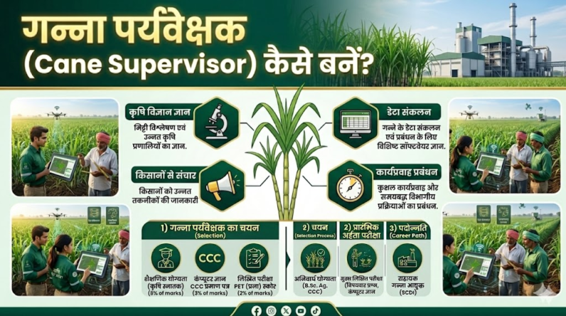 गन्ना पर्यवेक्षक द्वारा डिजिटल टैबलेट और जीपीएस से गन्ने के खेत का डेटा प्रबंधन